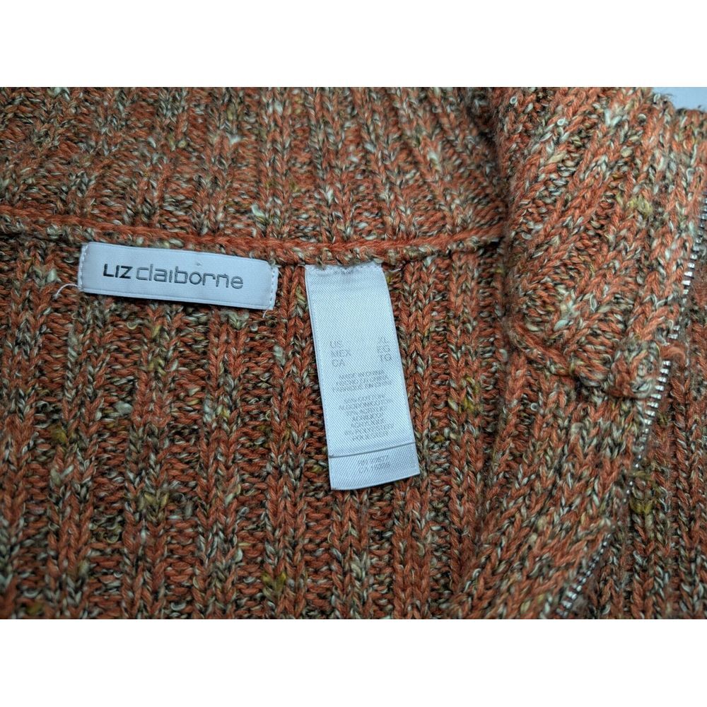Liz Claiborne Pullover Sweater Women's Size XL Heavy Stretch 1/4 Zip Collar - Picture 5 of 9